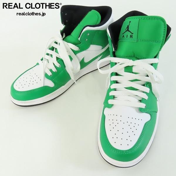 NIKE/ナイキ AIR JORDAN 1 MID LUCKY GREEN エアジョーダン1 ミッド ラッキーグリーン DQ8426-301/27 /080の画像1