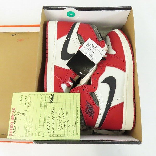 【未使用】NIKE/ナイキ AIR JORDAN 1 HIGH OG LOST＆FOUND CHICAGO/ロスト＆ファウンド シカゴ DZ5485-612/27 /080