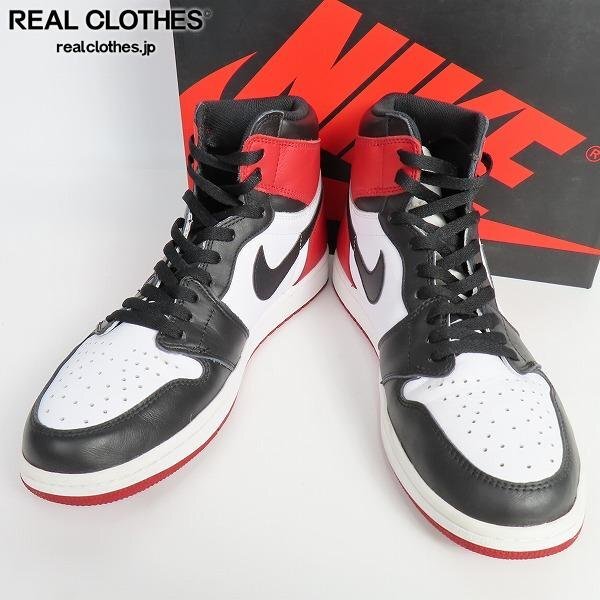 NIKE/ナイキ AIR JORDAN 1 RETRO HIGH OG Black Toe つま黒 555088-125/29 /080_詳細な状態は商品説明内をご確認ください。