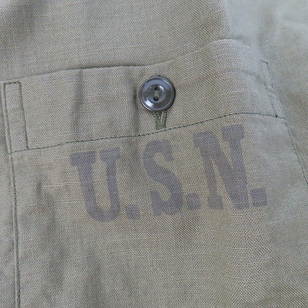 ☆The REAL McCOY'S/リアルマッコイズ NAVAL CLOTHING USN ユーティリティシャツ ミリタリー 15 /LPL_画像6