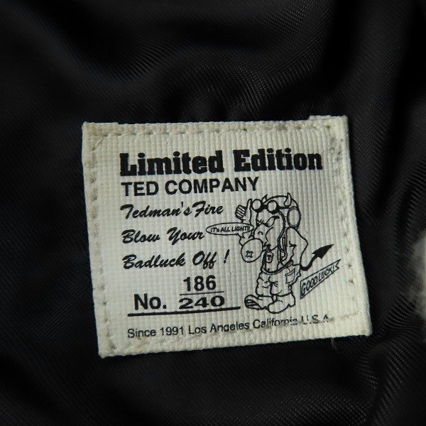 ☆TED COMPANY/テッドカンパニー TEDMAN/テッドマン ワッペン付き レザー フライトジャケット/42 /080の画像5
