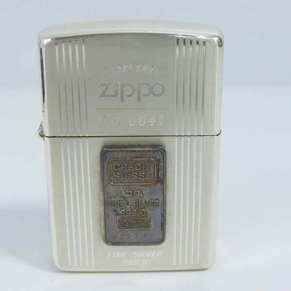 ZIPPO/ジッポー SILVER INGOT/シルバーインゴット貼り 1000個限定 1997年製 /LPLの画像2