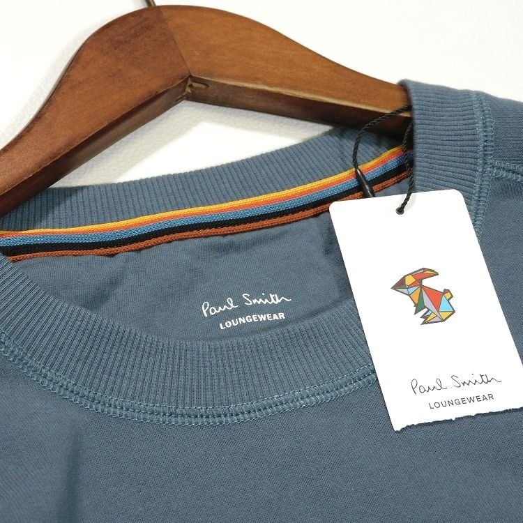 新品 ポールスミス トレーナー アーティストストライプライン M ブルー クルーネック 裏パイル スウェット Paul Smith メンズ 【3083】_画像9