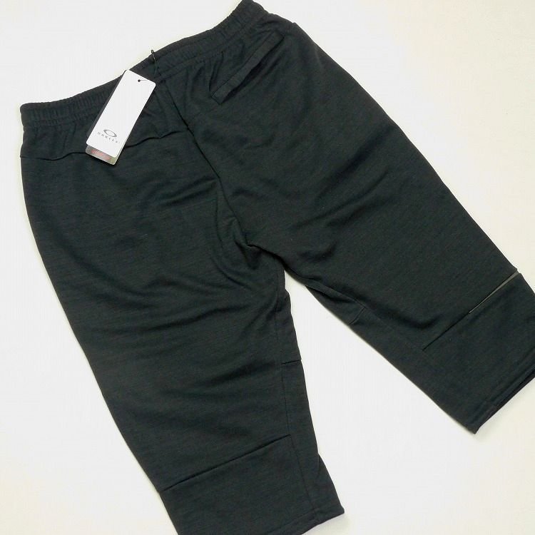  new goods Oacley OAKLEY 3/4 pants cropped pants L(79-84cm) black ENHANCE LT FLEECE3/4 PANT. sweat speed . men's [B2636]