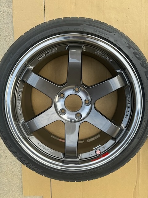 絶版美品　RAYS　TE37SL　18インチ　9J +39　5穴　114.3　YR-ADVANCE特注サイズ　トーヨー　PROXES SPORT　235/40R18　バリ山　VAB_画像5