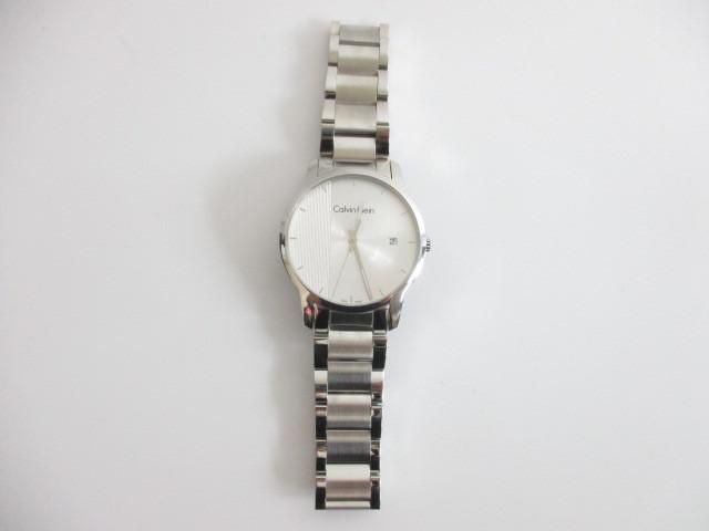 中古 カルバンクライン Calvin Klein K2G 2G1 クォーツ腕時計 ステンレス 3針 シルバー文字盤 レディース 未不動の画像7