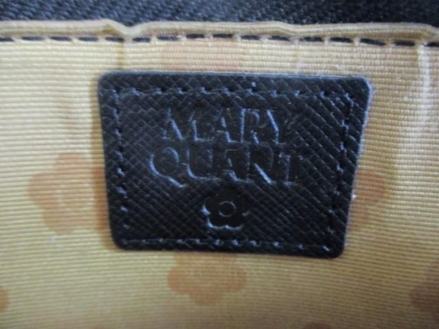 良品 マリークワント MARY QUANT 長財布 ラウンドファスナー ラウンドジップ レザー PVC 黒 ブラック レディース_画像7