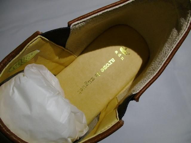 新品 未使用 アロマドミュゲ arome de muguet レザーフラットシューズ ブーツ 2点 L 24.5cm 日本製 レディース_画像10