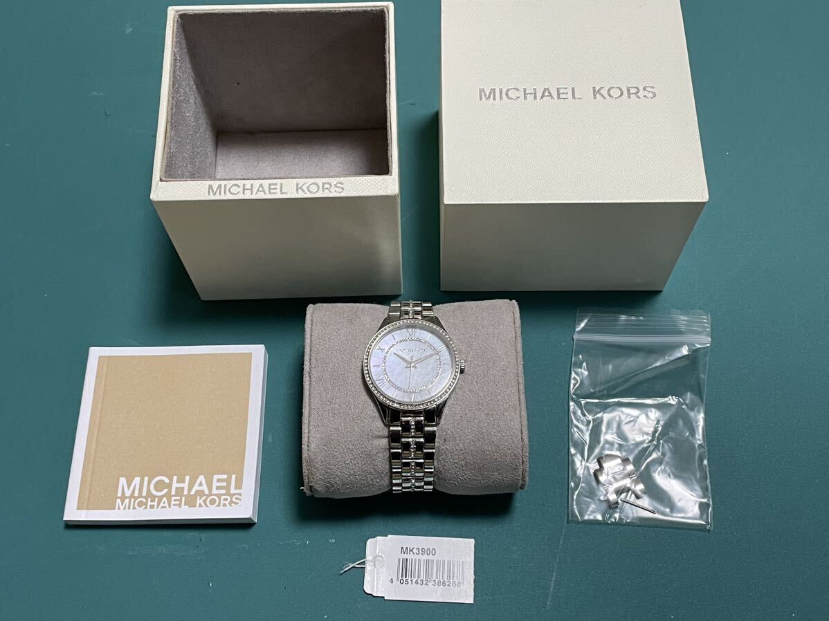 ほぼ新品！MICHAEL KORS マイケルコース LAURYN シェル ストーン MK3900 正規輸入品_画像1