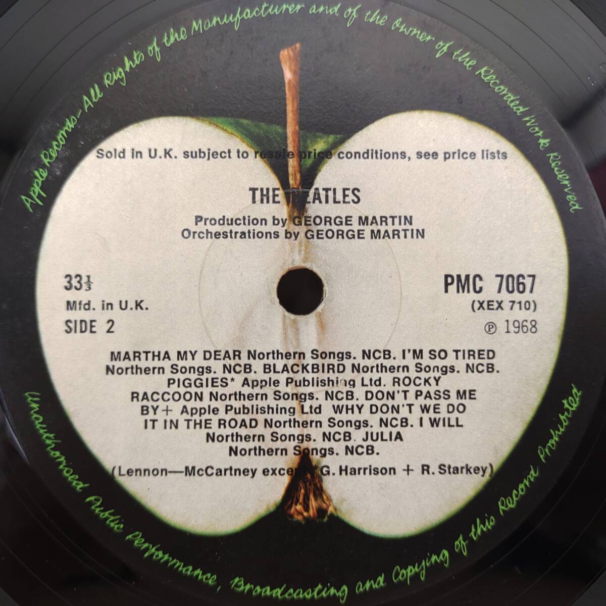 全面An EMI表記無 マトオール1 THE BEATLES【WHITE ALBUM】 PMC 7067-8 mono盤 付属品完品 保護紙有 UKファーストプレスの画像7