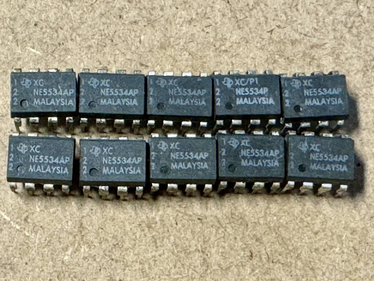Vintageマレーシア製！Texas Instruments NE5534AP XC/1回路低ノイズオペアンプ 10個セット！！の画像1