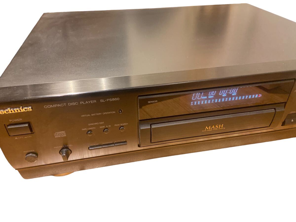 Technics SL-PS860 MASH テクニクス コンパクトディスクプレーヤー SL-PS860 リモコン 取扱説明書 通電確認済みの画像3