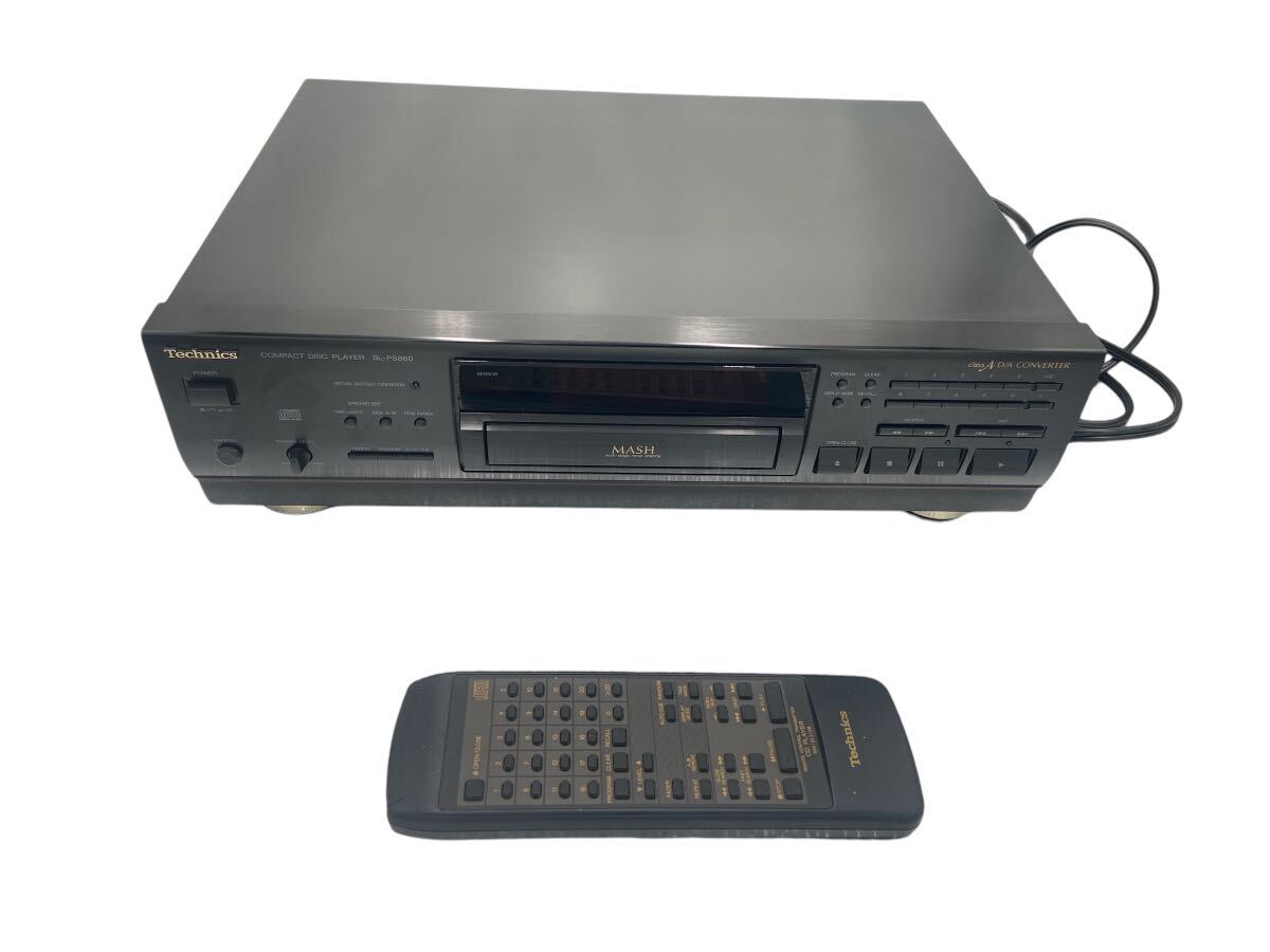 Technics SL-PS860 MASH テクニクス コンパクトディスクプレーヤー SL-PS860 リモコン 取扱説明書 通電確認済みの画像1