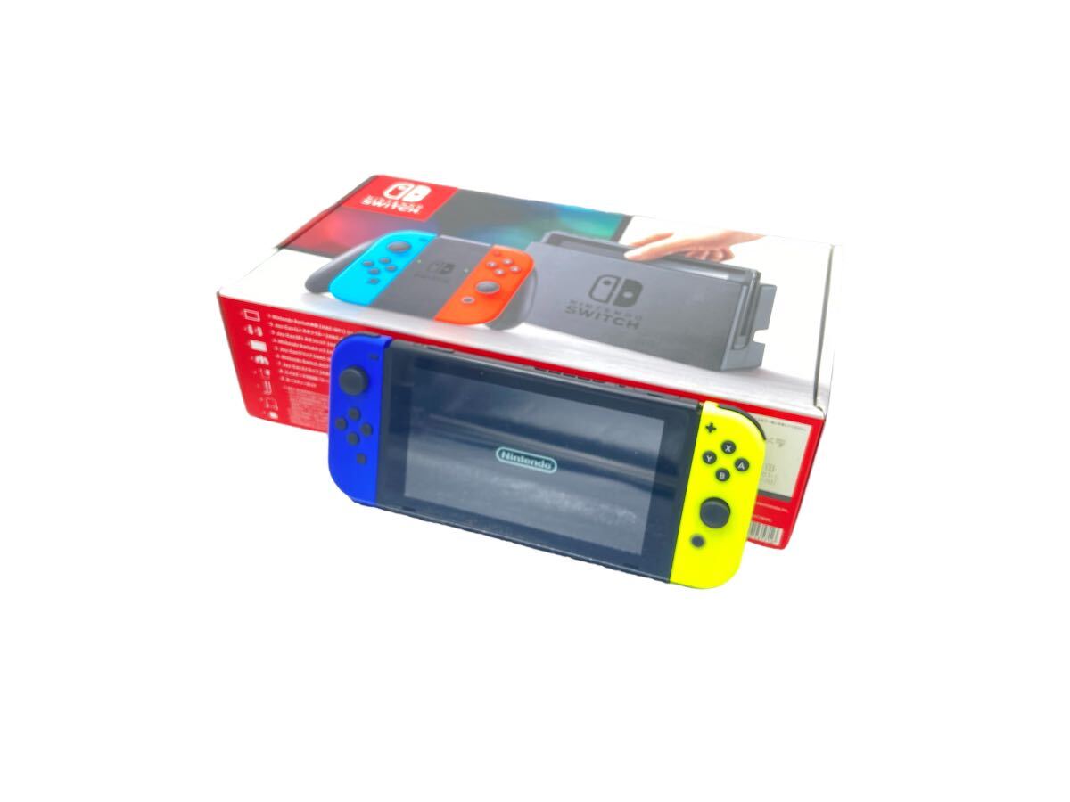 ニンテンドースイッチ Nintendo Switch 本体セット 任天堂 旧型 Joy-Con 色違い 初期化済み 動作確認済み ゲーム機 良品の画像1