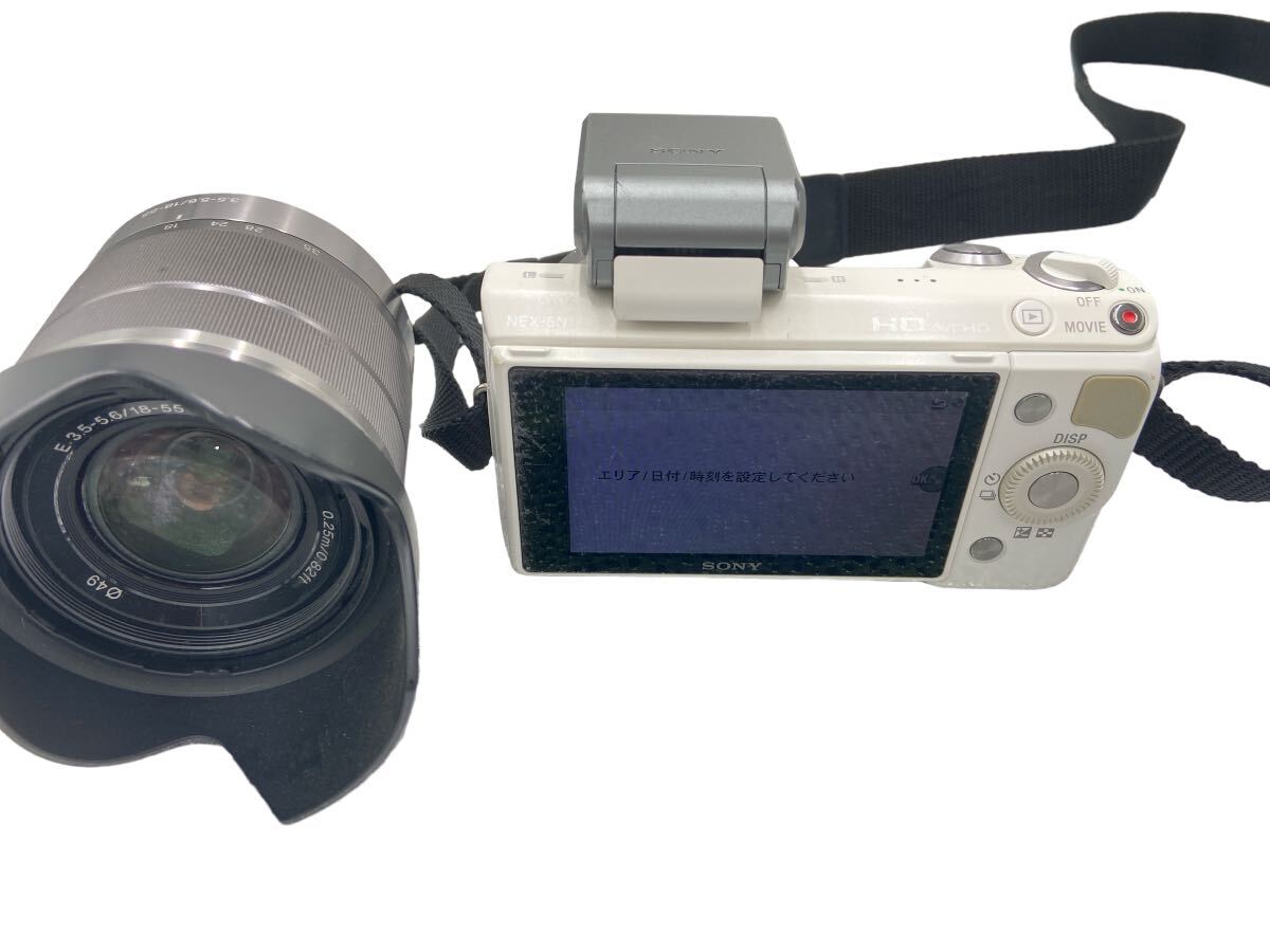 SONY ソニー ミラーレス一眼カメラ α NEX-5N 16mm F2.8 E 18-55mm F3.5-5.6 中古品 通電 動作確認済み 付属品 ボディ の画像3