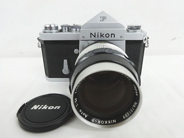 Nikon F アイレベル 一眼レフ フィルムカメラ 本体 NIKKOR-P Auto 1:2.5 f=10.5cm レンズ 動作未確認 ジャンク ★2749_画像1