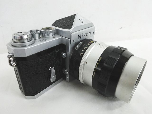 Nikon F アイレベル 一眼レフ フィルムカメラ 本体 NIKKOR-P Auto 1:2.5 f=10.5cm レンズ 動作未確認 ジャンク ★2749_画像2