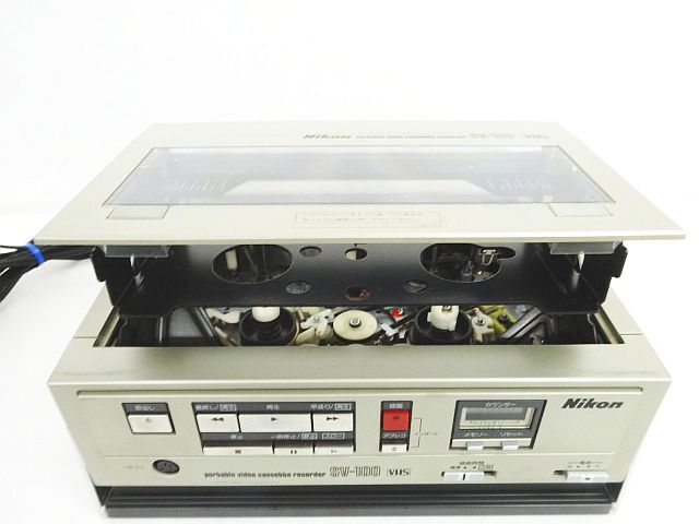 Nikon ニコン SV-100 ポータブルビデオカセットレコーダー VHS SA-110 通電のみ確認 ジャンク の画像7
