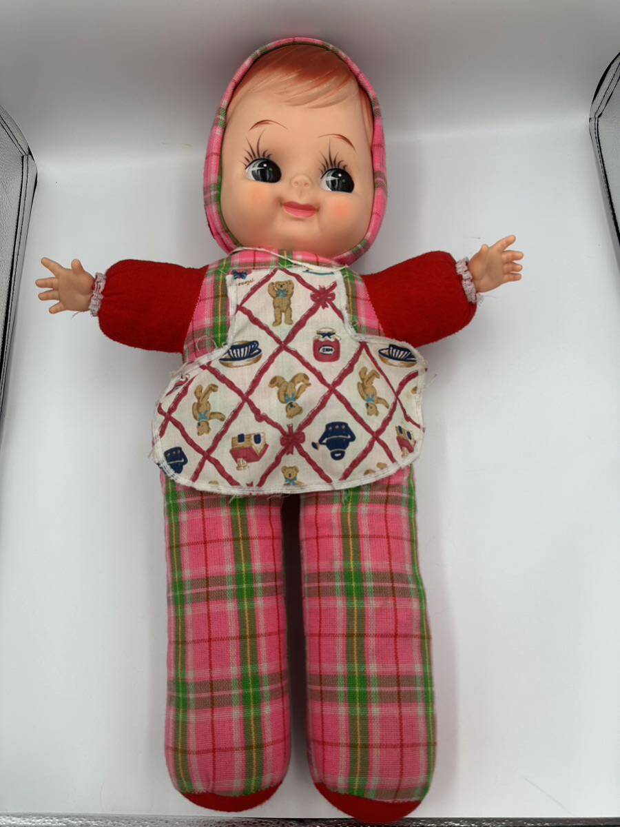 当時物 昭和レトロ 赤ちゃん 抱き人形 全長(約)57cm ソフビ人形 ヴィンテージ レトロ 子供 ベビードール doll の画像2