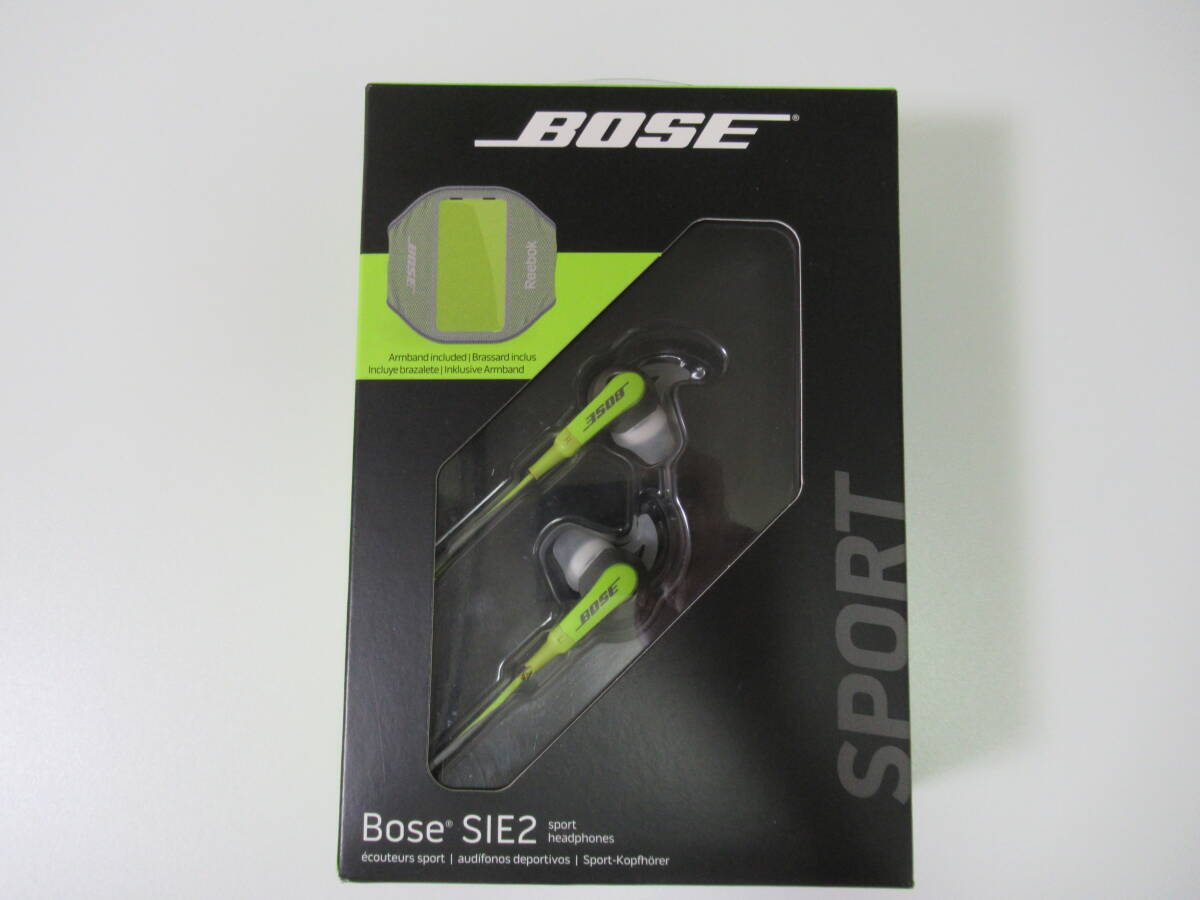 イヤホン/有線/ボーズ/BOSE/sport headphones/スポーツ/グリーン/アームバンド付き/SIE2/中古品/_画像1