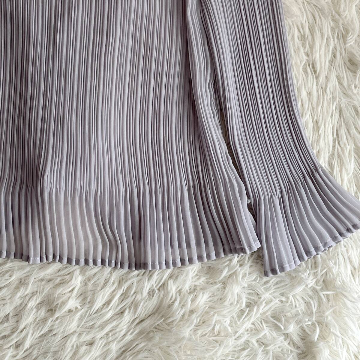 ② new goods Ichinomiya fiber T-PLEATS tea pleat frill cardigan feather woven M