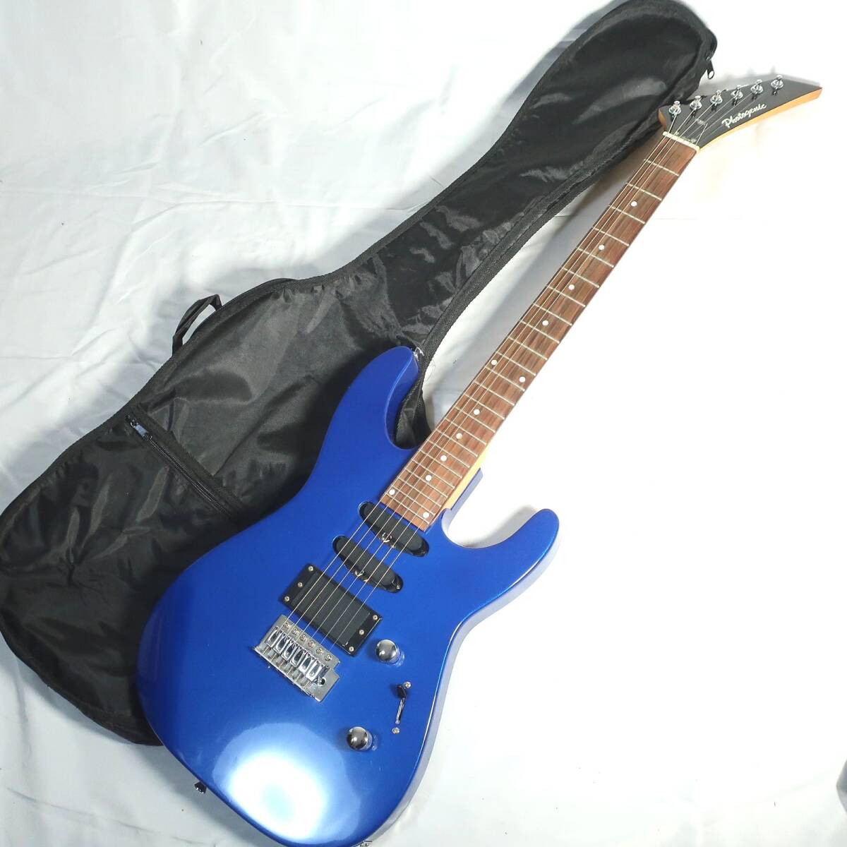 Photogenic コンコルドヘッド メタリックブルー 24フレット SSH エレキギター ケース付き 楽器/160サイズ_画像1