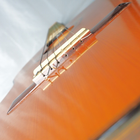 松岡良治 クラシックギター トップ単板 ハードケース付き 手工品 楽器/170サイズの画像9