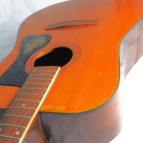 MIZUNO No.90 アコースティックギター 0フレット仕様 バラ柄ピックガード 楽器/170サイズの画像9