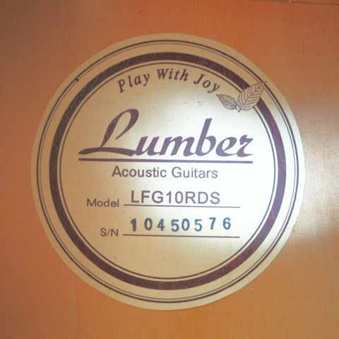 美品 Lumber LFG10RDS アコースティックギター ケース付き 島村楽器オリジナル ランバー/160サイズの画像4
