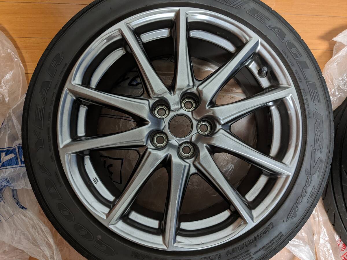  [ハイグリップタイヤ イーグルRS S-spec 225/45R17]+[スバル ZD8 BRZ 純正ホイール 7.5j 17インチ 5H100]４本_画像3