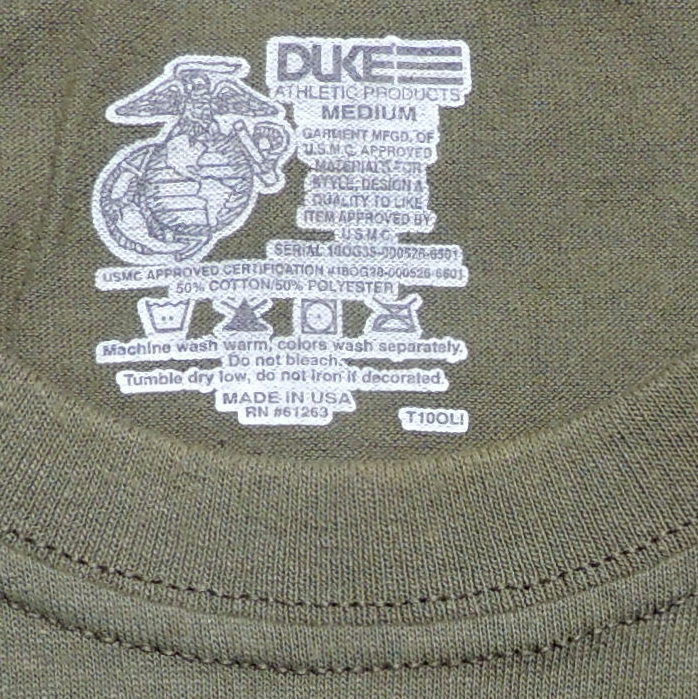 米軍 海兵隊オリジナル USMC DRI-DUKE OD シャツ Mの画像2