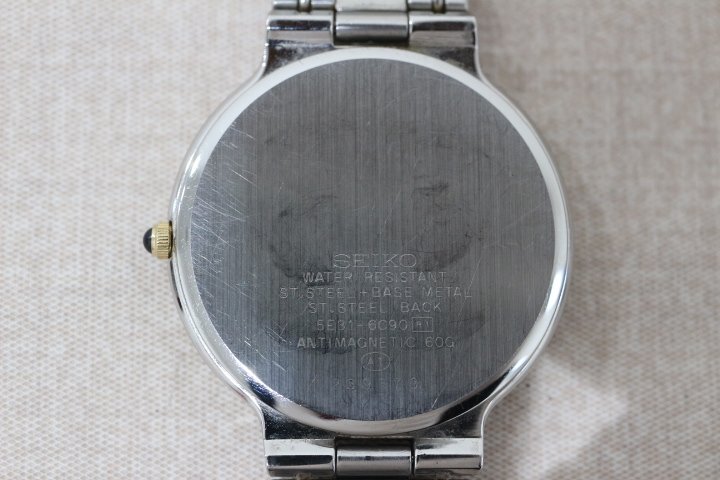 SEIKO セイコー DOLCE 5E31-6C90 クオーツ 腕時計 ケース付 動作未確認 5322_画像4