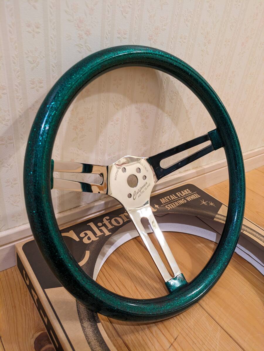 [ half year use ]* length hole type! California metal flakes steering gear green gran to steering wheel moon I z