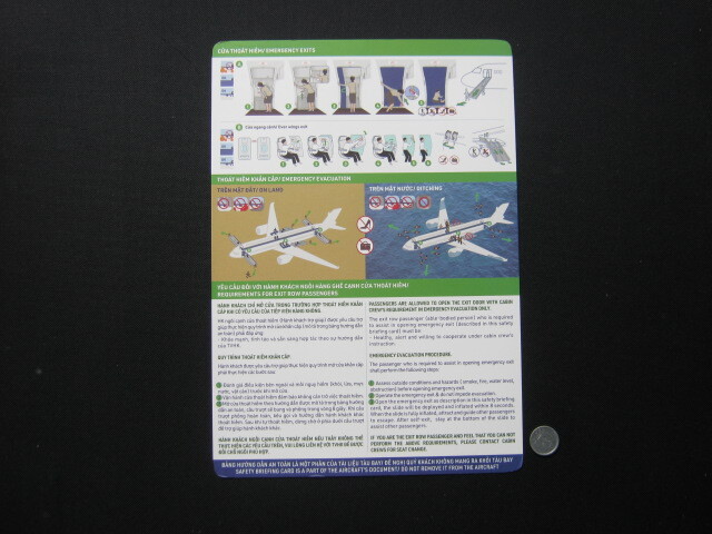 BAMBOO AIRWAYS　安全のしおり　(A320 )_画像2