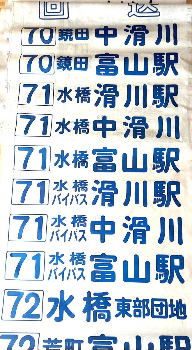 富山地方鉄道(地鉄バス) 東部方面　背面方向幕_画像1