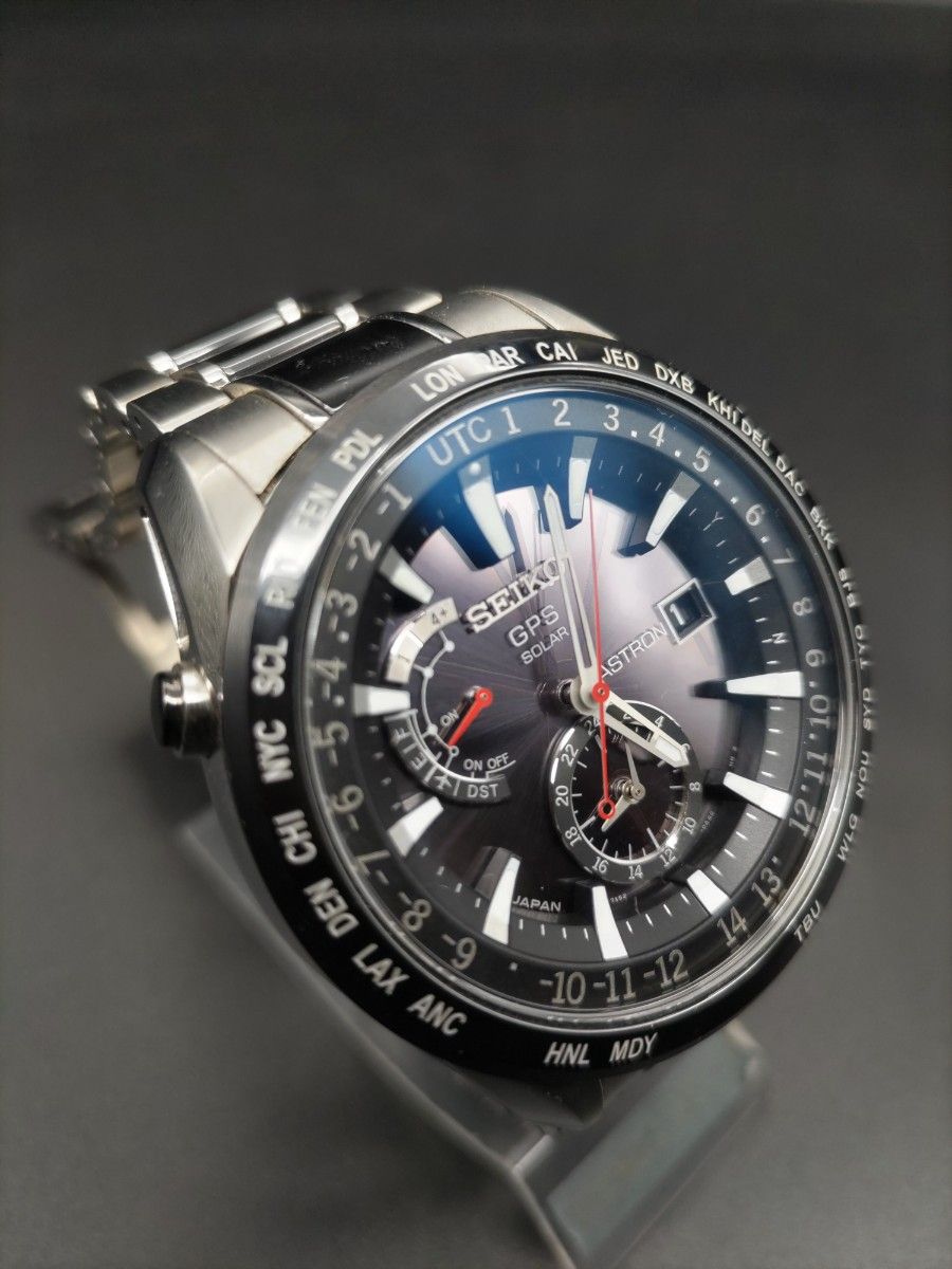 【外観美品】ジャンク セイコー アストロン SBXA019  GPSソーラー電波 チタン＆セラミック メンズ腕時計不動品