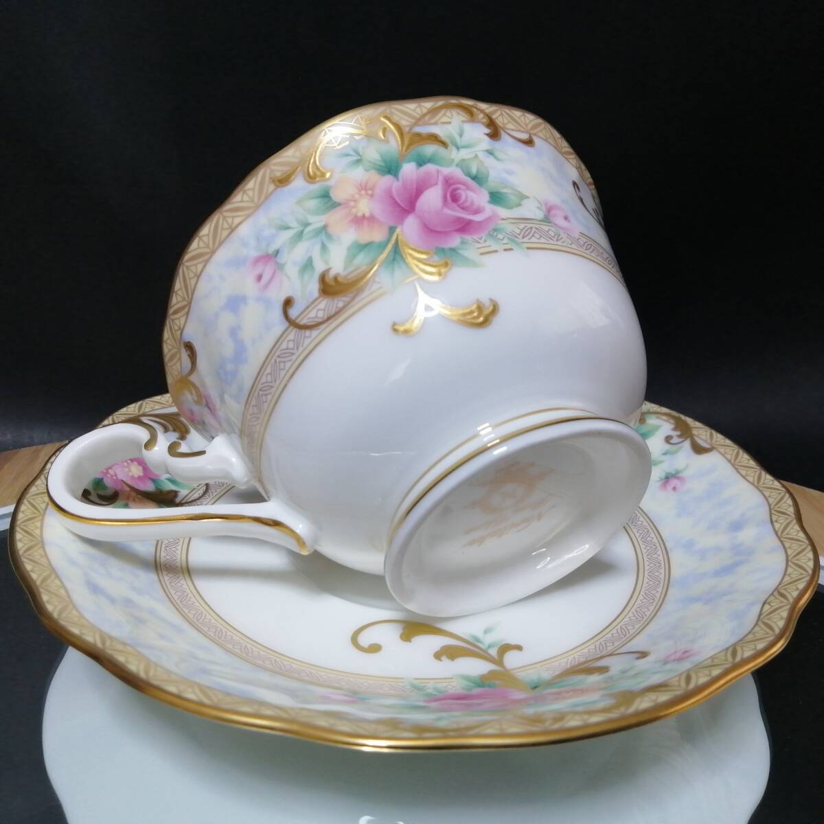 未使用◇自宅保管 ノリタケ 薔薇 金 カップ＆ソーサー NORITAKE 1980年代製造品の画像7