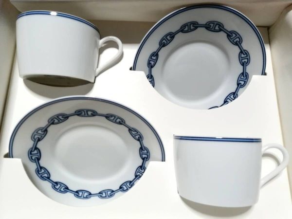 新品未使用 自宅保管 エルメス シェーヌダンクル ペア カップ 新品未使用 自宅保管 エルメス シェーヌダンクル ペア カップ