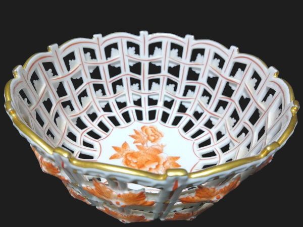 新品未使用 自宅保管 ヘレンド アポニー オレンジ バスケット 新品未使用 自宅保管 ヘレンド アポニー オレンジ バスケット