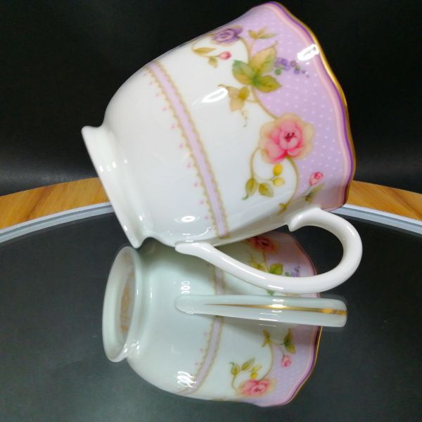 新品未使用◇自宅保管 ノリタケ LOVING ROSE マグカップ NORITAKE スプーン付き(同シリーズ品かは不明…) ※追加出品予定あり_画像7