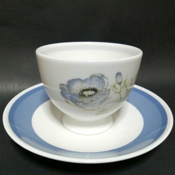 壺印 良品◇自宅保管 ウェッジウッド グレンミスト リー カップ＆ソーサー 旧刻印 WEDGEWOOD Aの画像6