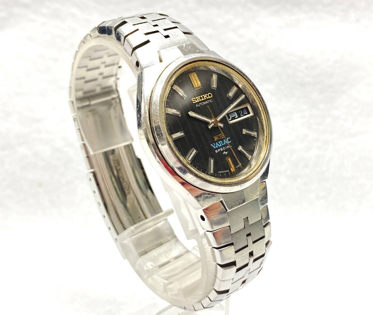 SEIKO KS キングセイコー 5246-6040 VANAC バナックスペシャル 自動巻 腕時計 デイデイト シルバーカラー メンズ ジャンク品の画像2