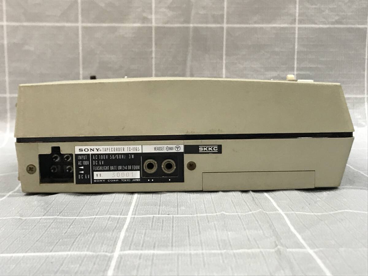 SONY ソニー テープレコーダー TC-1165 カセットレコーダー 音響機器 家電製品 昭和レトロ 時代物 アンティーク 趣味 コレクターの画像6