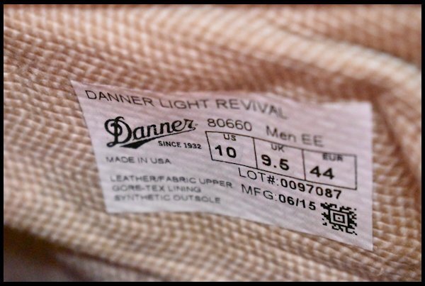 【10EE 箱付 美品 白タグ】Danner ダナーライト リバイバル 80660 ブラウン カーキ ゴアテックス 復刻 REVIVAL GORE-TEX ブーツ HOPESMORE_画像8