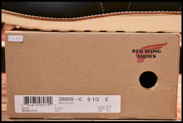 [9.5E box attaching beautiful goods 18 year ] Red Wing 8859 Irish setter navy Poe te-ji blue moktu boots redwing 8853 HOPESMORE