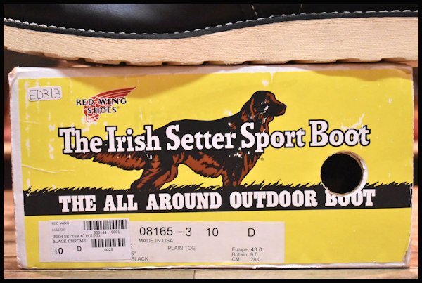 [10D box attaching beautiful goods dog tag reissue 19 year ] Red Wing 8165 Irish setter black chrome plain tu boots redwing HOPESMORE