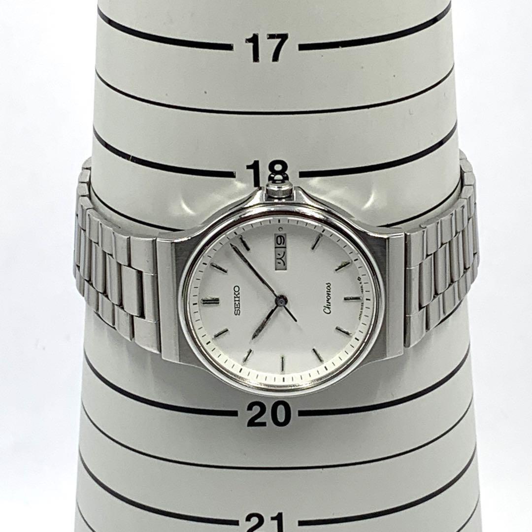 164 SEIKO Chronos セイコー クロノス メンズ 腕時計 デイデイト カレンダー 新品電池交換済 クオーツ式 ビンテージ レトロ アンティーク_画像6