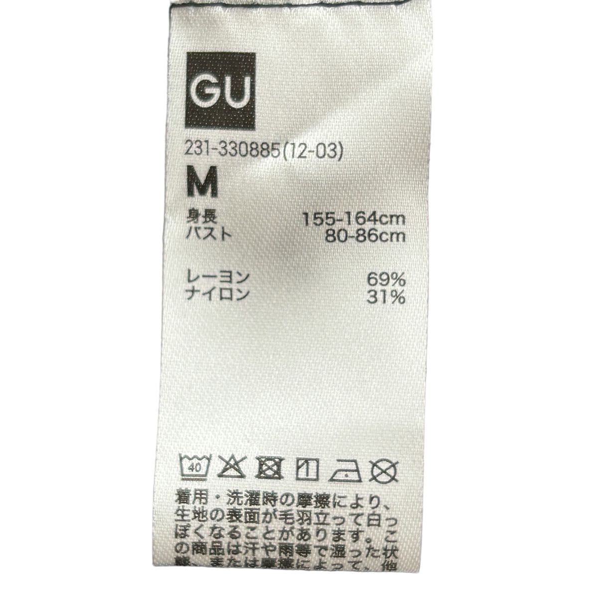 【美品】G.U ジーユー☆プルオーバー☆シアーブラウス☆ブラック☆袖絞りリボン