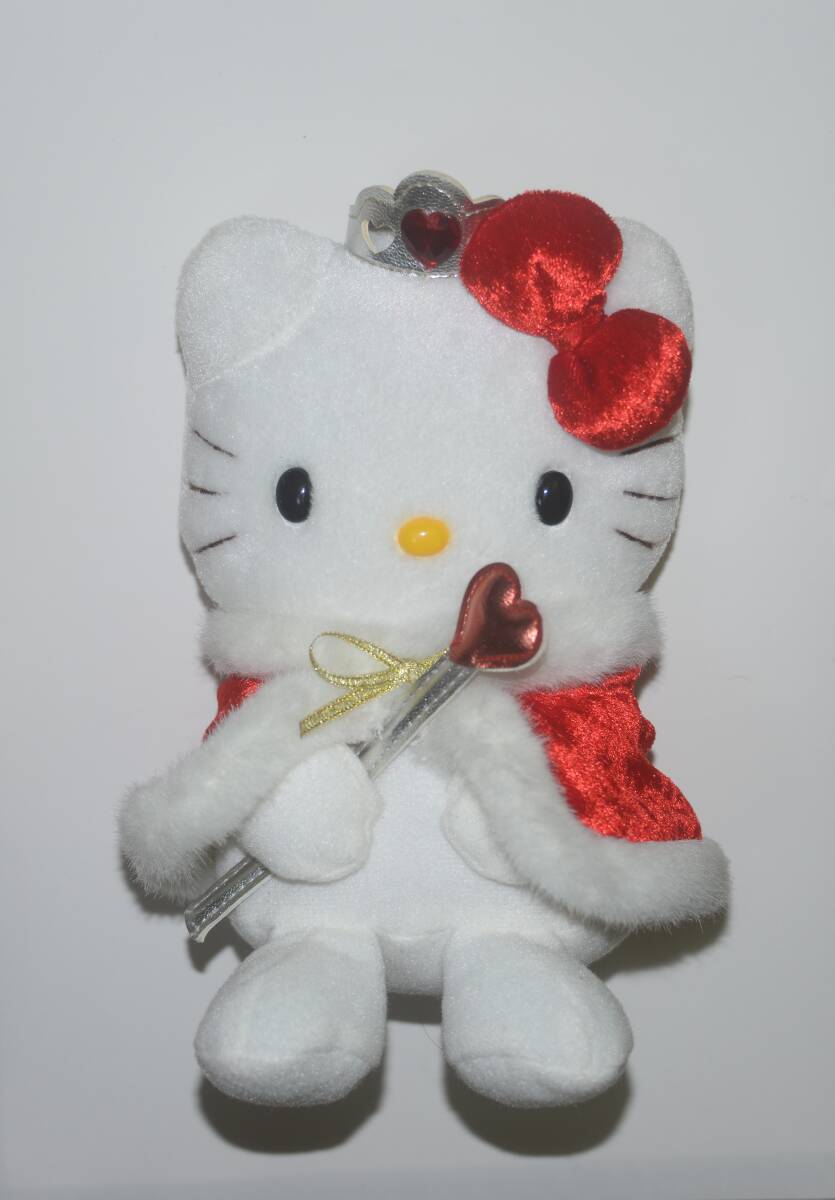 サンリオ Hello Kitty　ハローキティ ぬいぐるみ 2002 ハート ステック 王冠 女王 グッズ_画像1