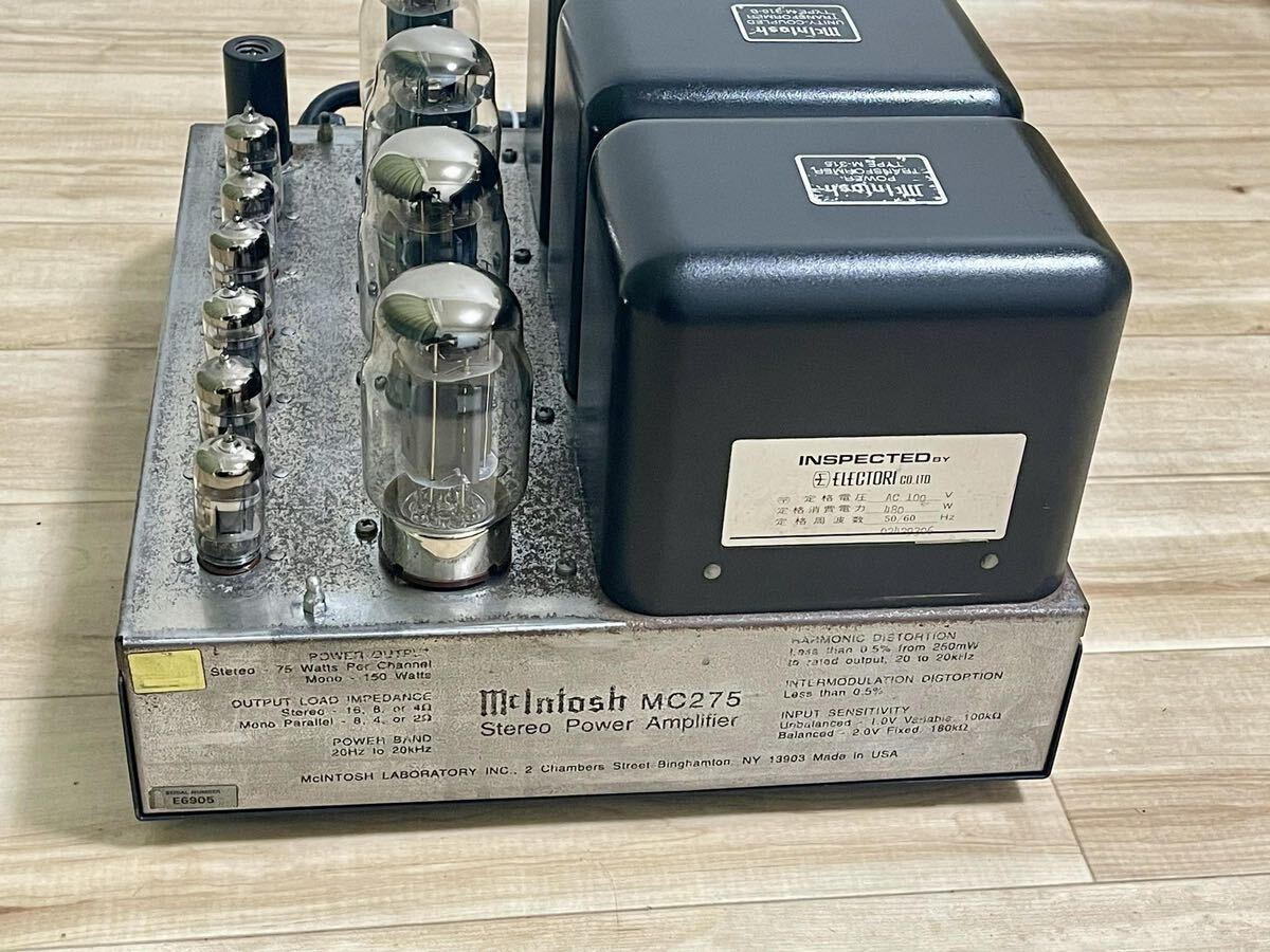 Mcintosh マッキントッシュ MC 275 ! KT88 真空管アンプ ! 動作品